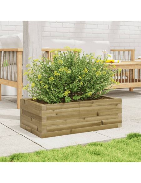 Fioriera da Giardino 70x40x23 cm in Legno di Pino Impregnato
