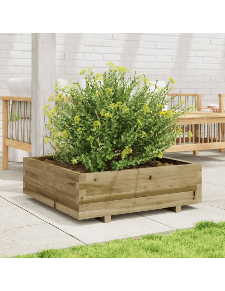 Fioriera da Giardino 80x80x26,5 cm in Legno di Pino Impregnato
