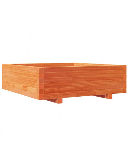 Fioriera Giardino Marrone Cera 80x80x26,5cm Legno Massello Pino