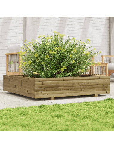 Fioriera da Giardino 110x110x26,5cm in Legno di Pino Impregnato