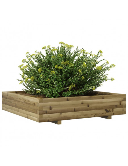 Fioriera da Giardino 110x110x26,5cm in Legno di Pino Impregnato