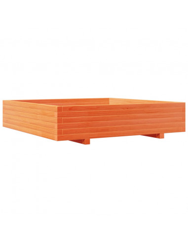 Fioriera Giardino Marrone Cera 110x110x26,5 cm in Legno di Pino