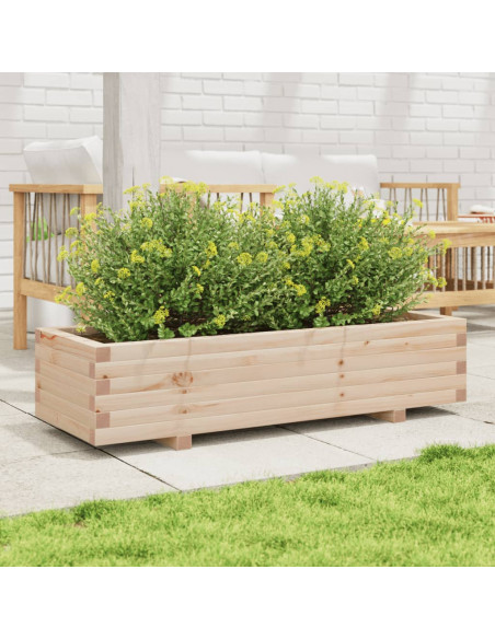 Fioriera da Giardino 110x40x26,5 cm in Legno Massello di Pino