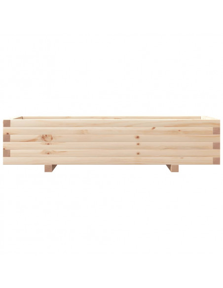 Fioriera da Giardino 110x40x26,5 cm in Legno Massello di Pino