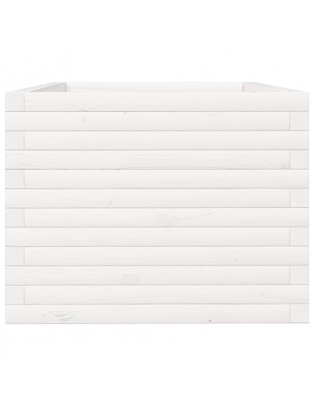 Fioriera da Giardino Bianca 90x60x49,5cm Legno Massello di Pino