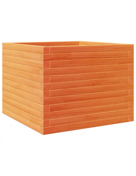 Fioriera Giardino Marrone Cera 60x60x46 cm Legno Massello Pino