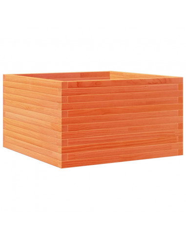 Fioriera Giardino Marrone Cera 80x80x45,5cm Legno Massello Pino