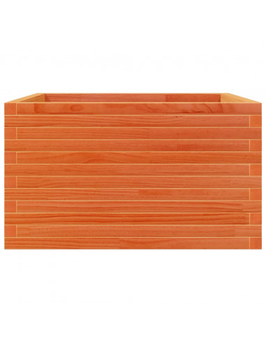 Fioriera Giardino Marrone Cera 80x80x45,5cm Legno Massello Pino