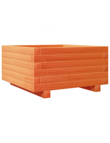 Fioriera Giardino Marrone Cera 50x50x26,5cm Legno Massello Pino