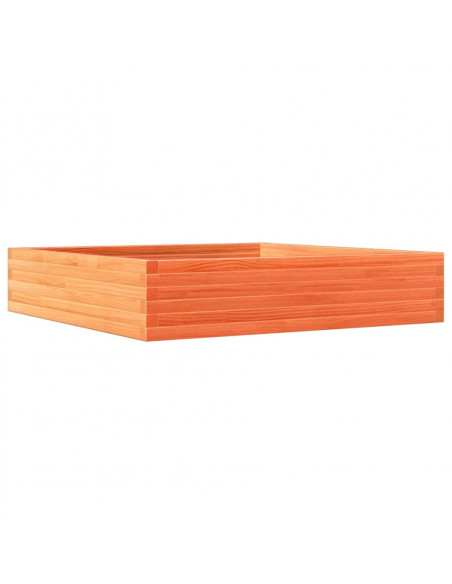 Fioriera Giardino Marrone Cera 110x110x23cm Legno Massello Pino