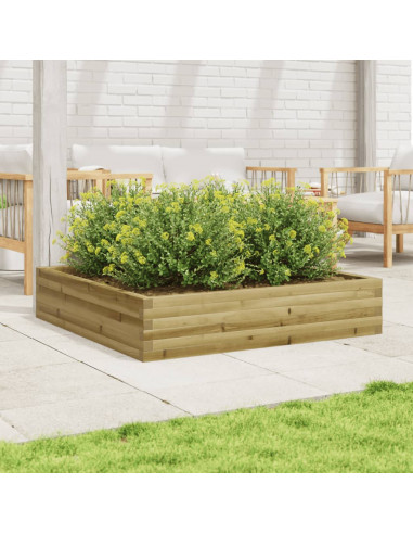 Fioriera da Giardino 110x110x23 cm in Legno di Pino Impregnato