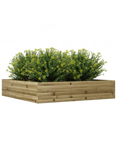 Fioriera da Giardino 110x110x23 cm in Legno di Pino Impregnato