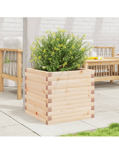 Fioriera da Giardino 50x50x45,5 cm in Legno Massello di Pino