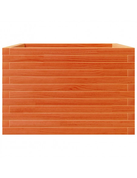 Fioriera Giardino Marrone Cera 70x70x45,5cm Legno Massello Pino
