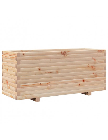 Fioriera da Giardino 110x40x49,5 cm in Legno Massello di Pino