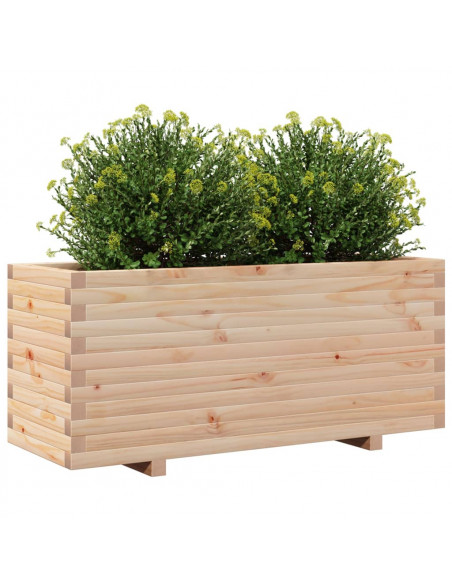 Fioriera da Giardino 110x40x49,5 cm in Legno Massello di Pino
