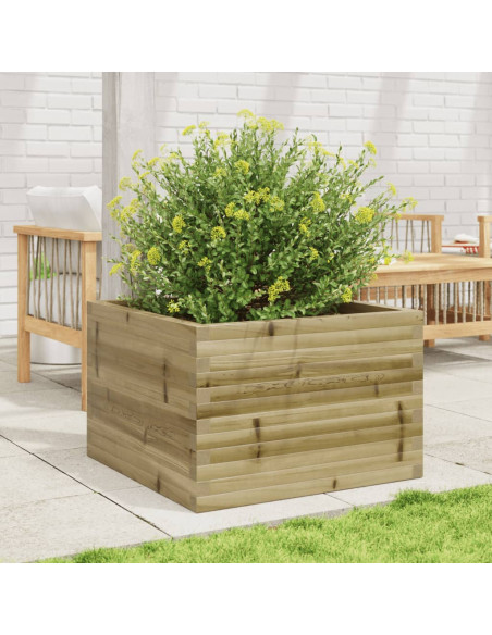 Fioriera da Giardino 70x70x46 cm in Legno di Pino Impregnato