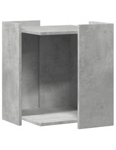 Recinto Lettiera Gatti Grigio Cemento 60x40x40 cm in Truciolato 2