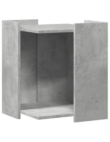 Recinto Lettiera Gatti Grigio Cemento 60x40x40 cm in Truciolato