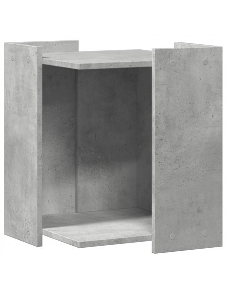 Recinto Lettiera Gatti Grigio Cemento 60x40x40 cm in Truciolato