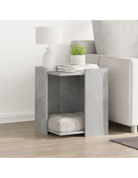 Recinto Lettiera Gatti Grigio Cemento 60x40x40 cm in Truciolato