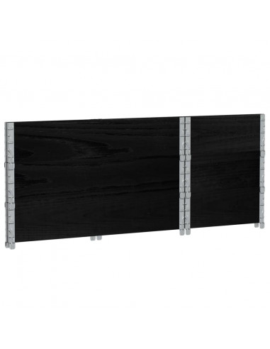 Fioriera da Giardino Nera 100x50 cm in Legno Massello di Pino