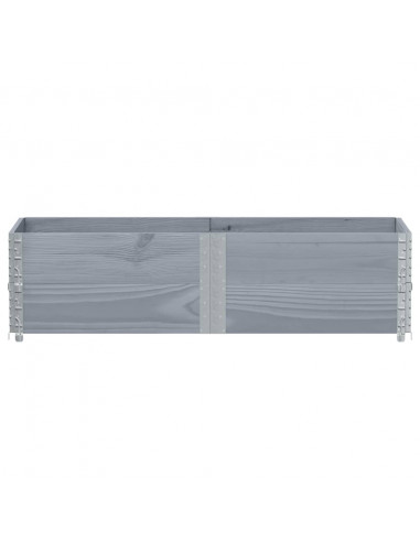 Fioriera da Giardino Grigia 150x50 cm Legno Massello di Pino