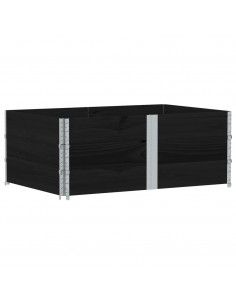 Fioriera da Giardino Nera 150x100 cm in Legno Massello di Pino 2