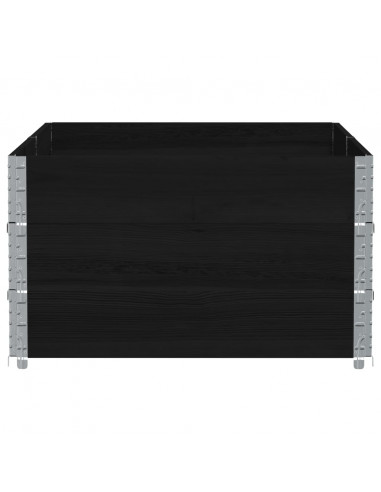 Fioriera da Giardino Nera 150x100 cm in Legno Massello di Pino
