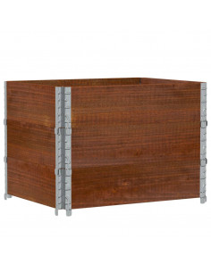 Fioriera da Giardino Marrone 80x60 cm Legno Massello di Pino 2
