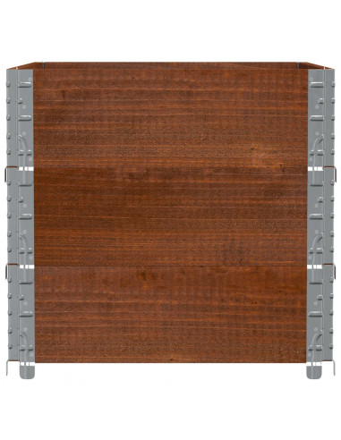 Fioriera da Giardino Marrone 80x60 cm Legno Massello di Pino