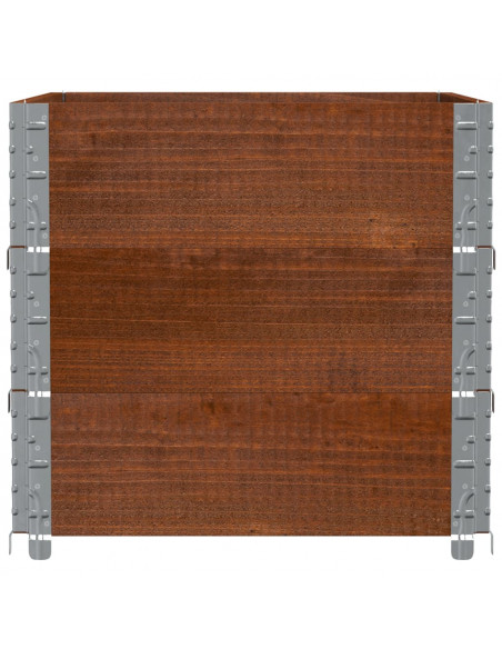 Fioriera da Giardino Marrone 80x60 cm Legno Massello di Pino
