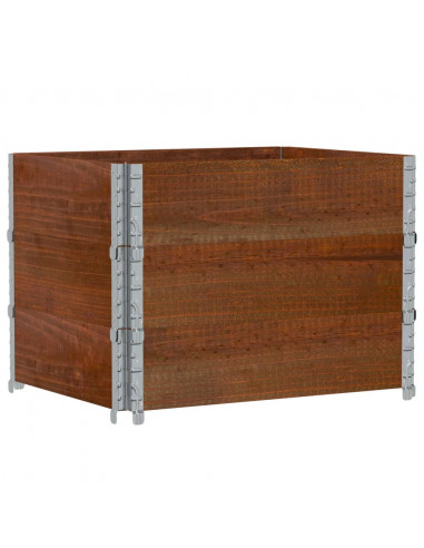 Fioriera da Giardino Marrone 80x60 cm Legno Massello di Pino