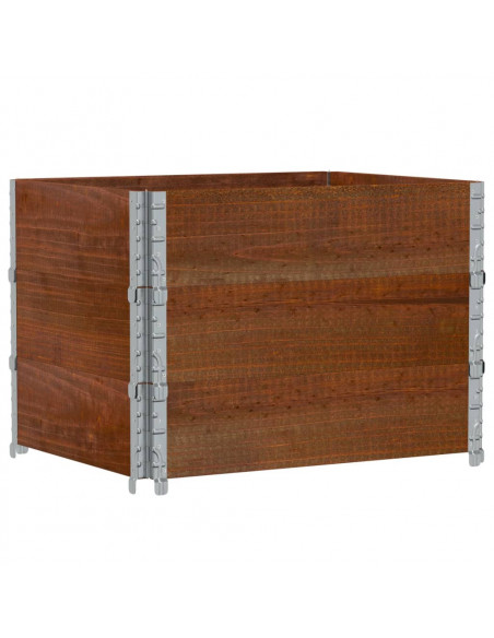 Fioriera da Giardino Marrone 80x60 cm Legno Massello di Pino