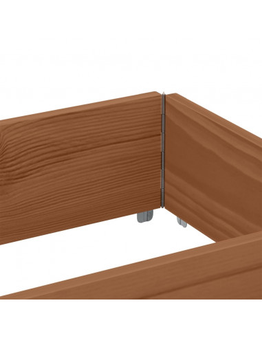 Poggiapiedi da Giardino Marrone 150x50cm Legno Massello di Pino