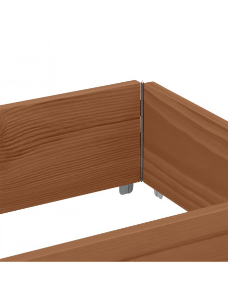 Poggiapiedi da Giardino Marrone 150x50cm Legno Massello di Pino