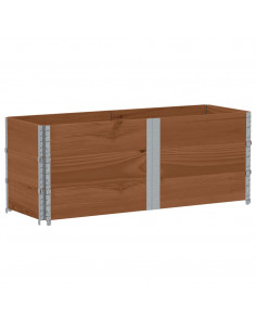 Poggiapiedi da Giardino Marrone 150x50cm Legno Massello di Pino 2