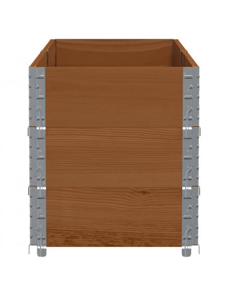 Poggiapiedi da Giardino Marrone 150x50cm Legno Massello di Pino