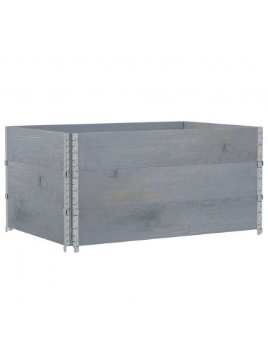 Fioriera da Giardino Grigia 120x80 cm Legno Massello di Pino