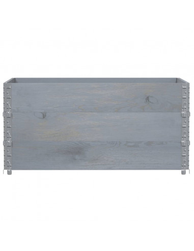 Fioriera da Giardino Grigia 120x80 cm Legno Massello di Pino
