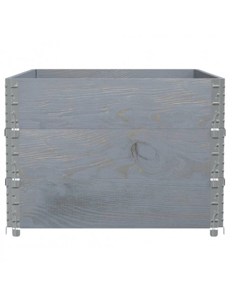 Fioriera da Giardino Grigia 120x80 cm Legno Massello di Pino