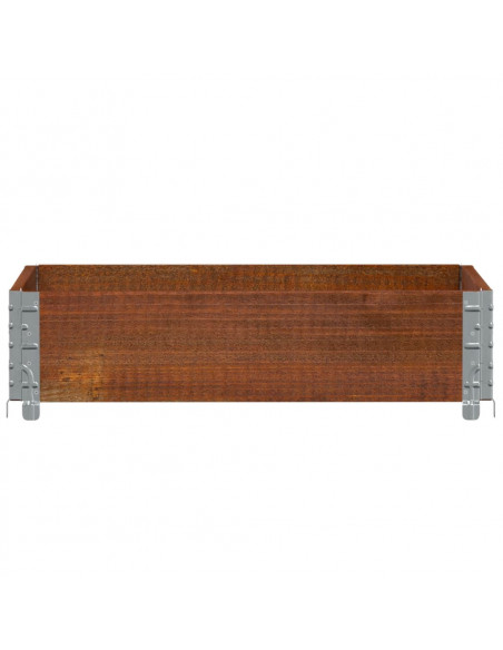 Fioriera da Giardino Marrone 80x60 cm Legno Massello di Pino