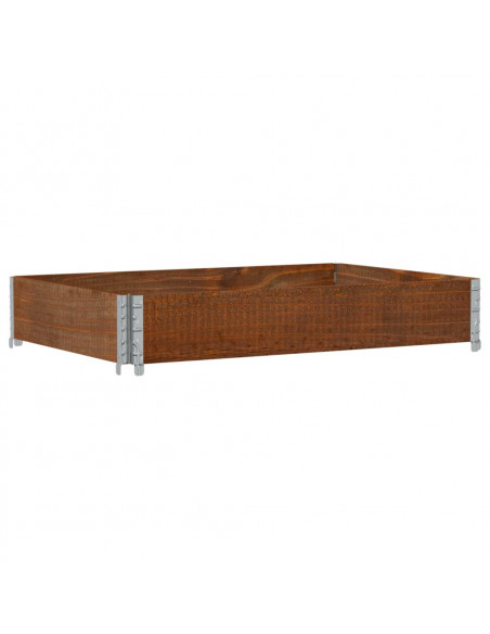 Poggiapiedi da Giardino Marrone 120x80cm Legno Massello di Pino