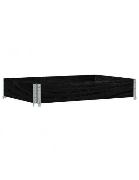 Fioriera da Giardino Nera 120x80 cm Legno Massello di Pino