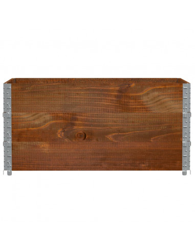 Poggiapiedi da Giardino Marrone 120x80cm Legno Massello di Pino