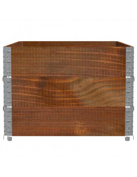 Poggiapiedi da Giardino Marrone 120x80cm Legno Massello di Pino