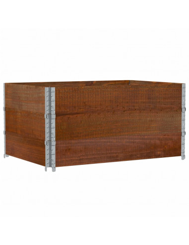 Poggiapiedi da Giardino Marrone 120x80cm Legno Massello di Pino