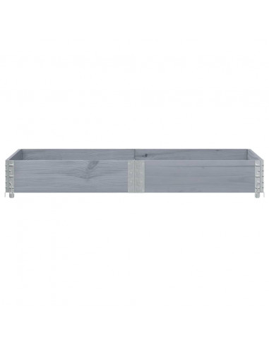 Fioriera da Giardino Grigia 150x100 cm Legno Massello di Pino