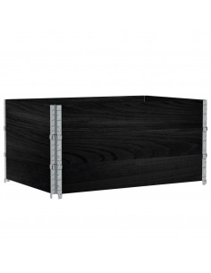 Fioriera da Giardino Nera 120x80 cm Legno Massello di Pino 2