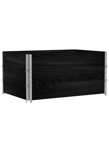 Fioriera da Giardino Nera 120x80 cm Legno Massello di Pino